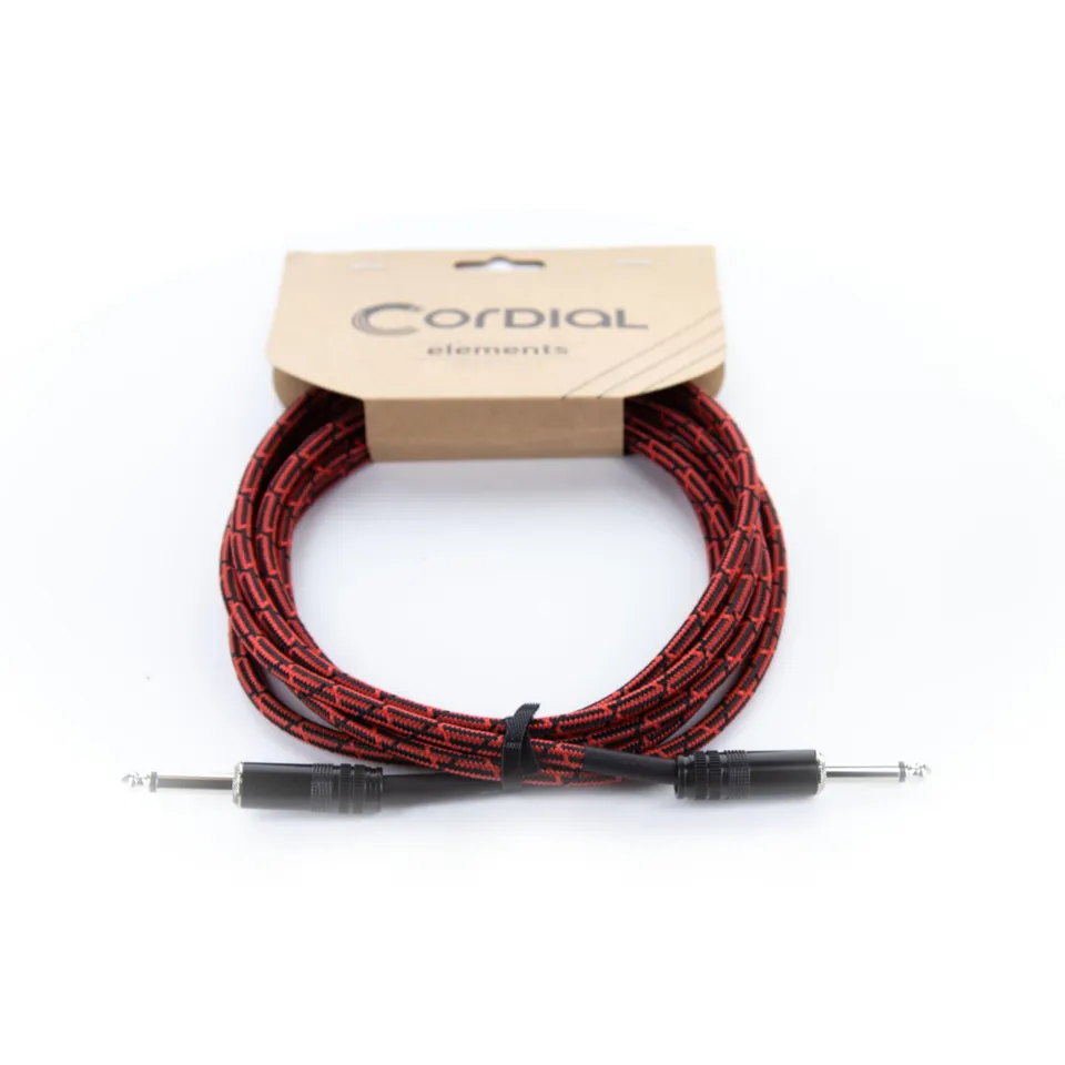 cordial-elements-instrument-kabel-jack-gerade-1-5-m-rot-tweed image 1
