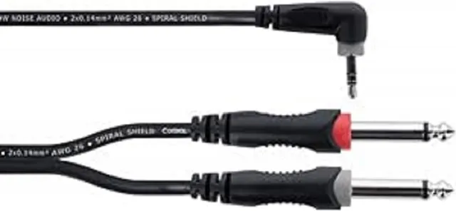 cordial-elements-ecl-ey3wrpp-y-kabel-mini-jack-auf-2x-jack-3-m image 1