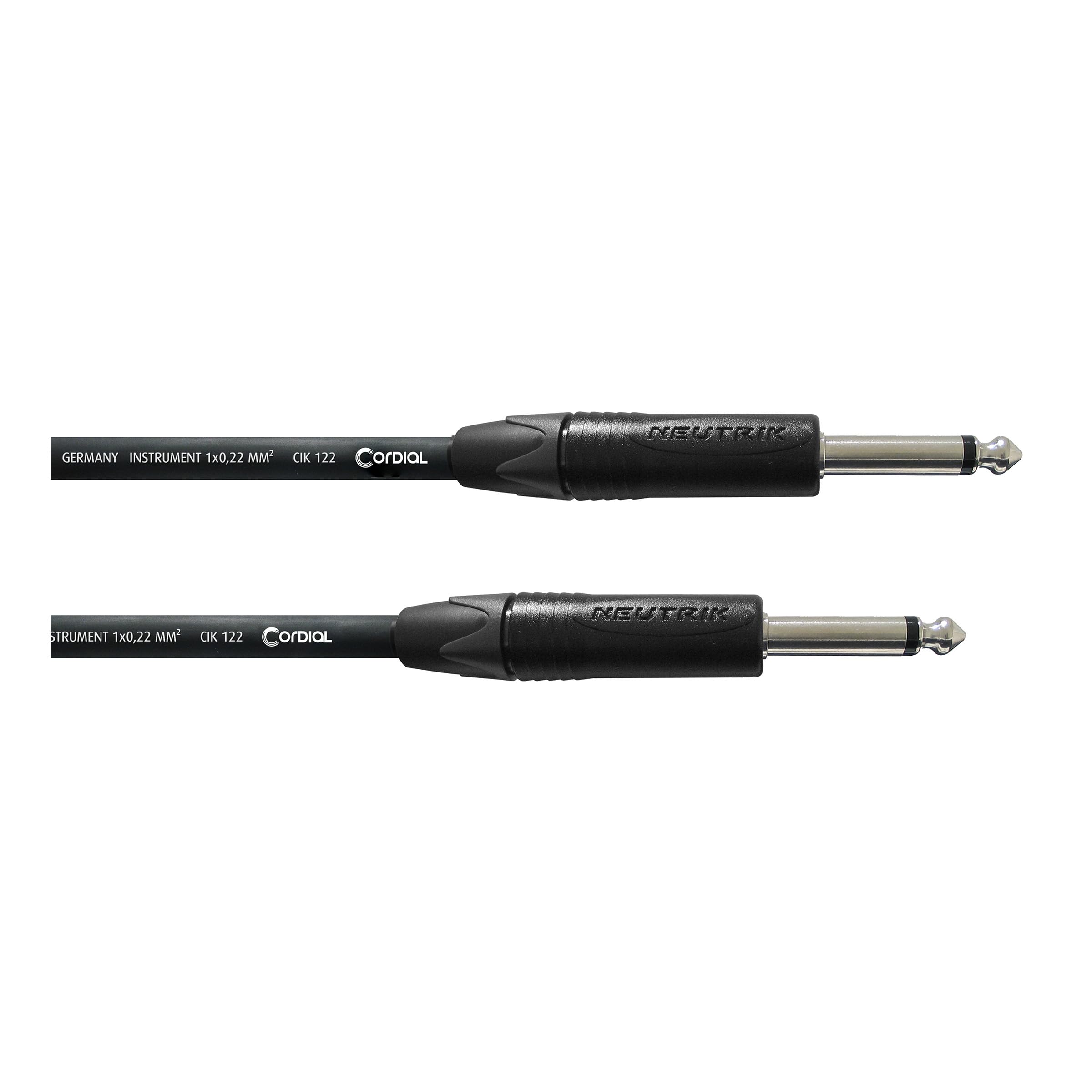 cordial-instrumentenkabel-gitarre-3-m-klinke-6-3-mm-gerade-schwarz image 1