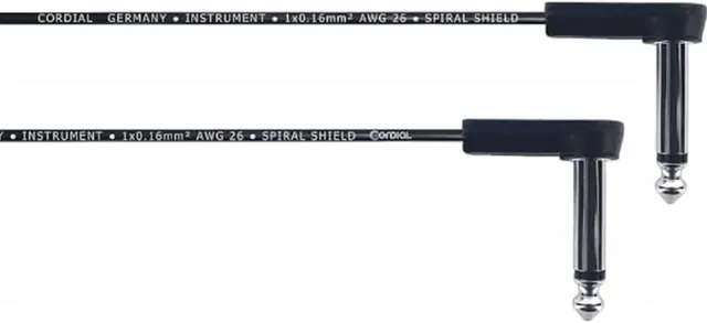 cordial-ecl-ei0-15rr-elements-patchkabel-flach-klinke-abgewinkelt-15-cm image 1