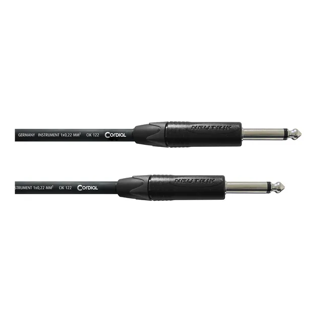 cordial-instrumentenkabel-gitarre-3-m-klinke-6-3-mm-gerade-schwarz image 1