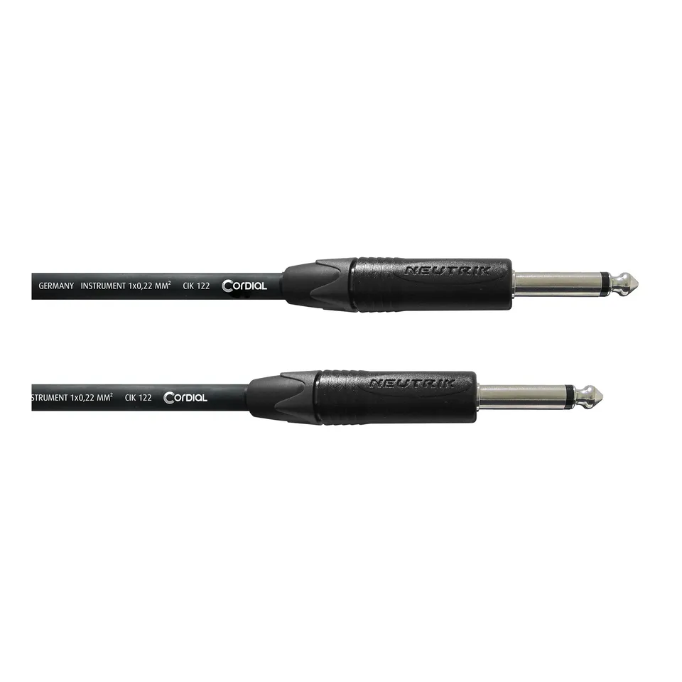 cordial-instrumentenkabel-gitarre-3-m-klinke-6-3-mm-gerade-schwarz image 1