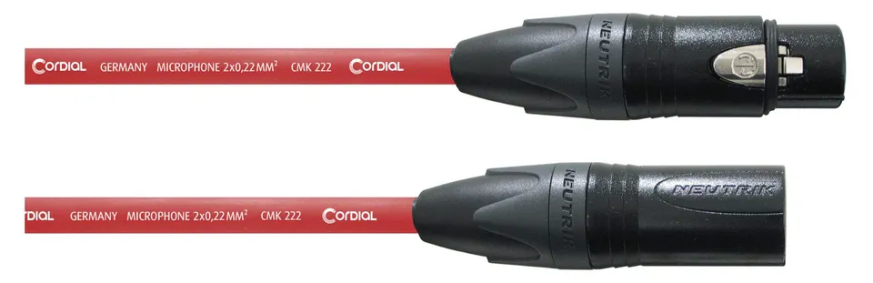 cordial-select-mikrofonkabel-10-m-rot-symmetrisch-cmk-222-xlr image 1