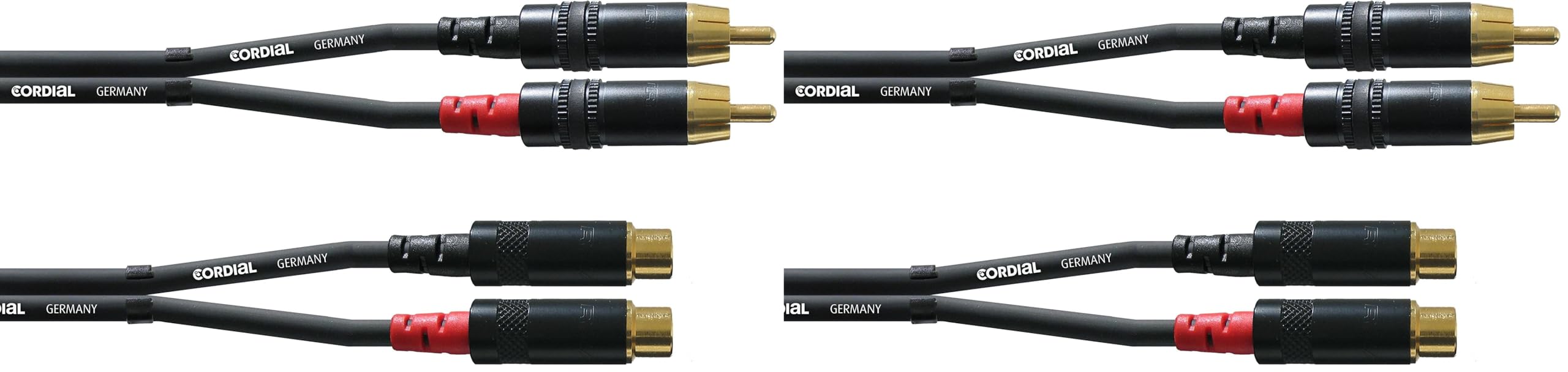 cordial-cfu-3-ce-cinch-audiokabel-3-m-cinch-male-auf-2x-cinch-female-unsymmetris image 3