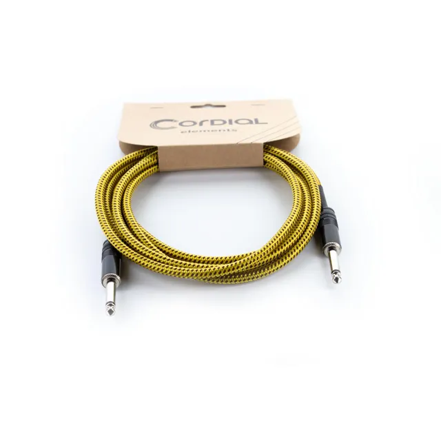 cordial-ecl-ei7-5ppp-tweed-ye-instrumenten-kabel-elements-klinke-gerade-7-5-m-tw image 1