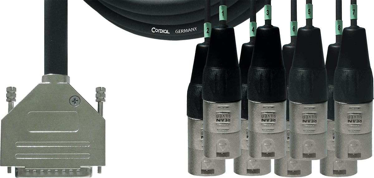 cordial-interface-digitalkabel-sub-d-8x-xlr-male-1-5-m-tascam-belegung image 1