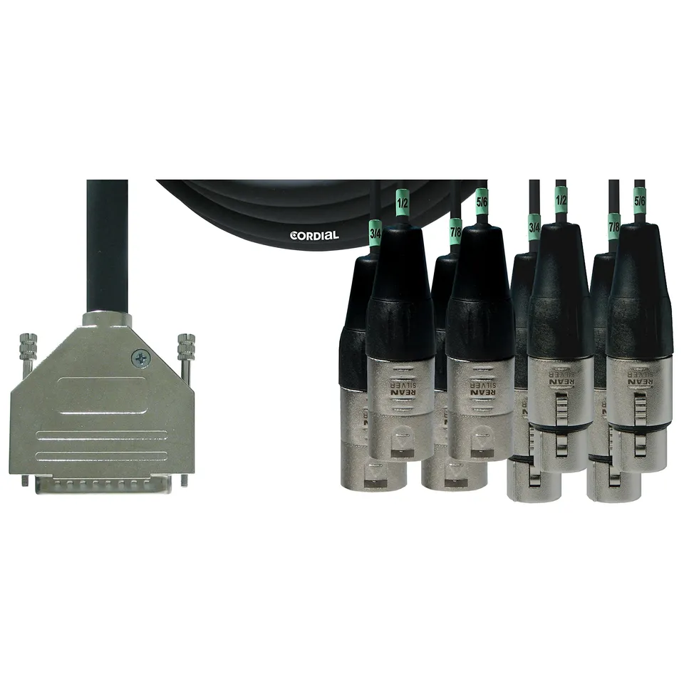 cordial-digital-mehrpaar-studio-pin-kabel-sub-d-auf-4x-xlr-stecker-4x-xlr-buchse image 1