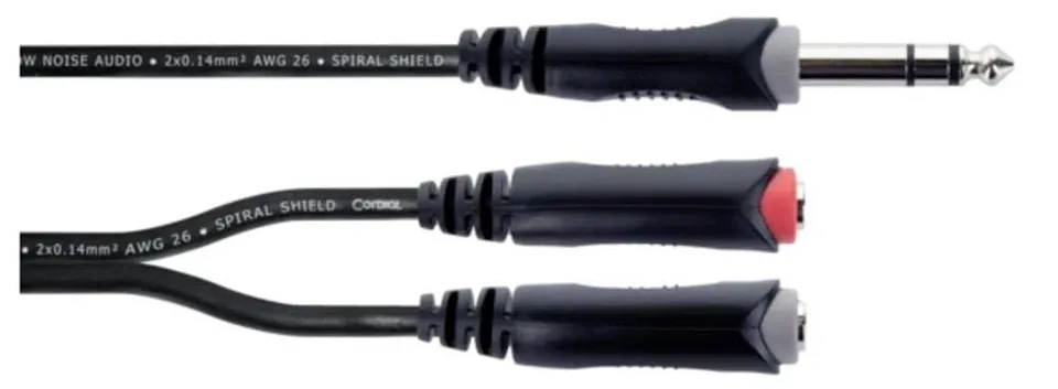 cordial-elements-y-adapterkabel-stereo-klinke-auf-2x-mono-buchse-0-3-m image 1