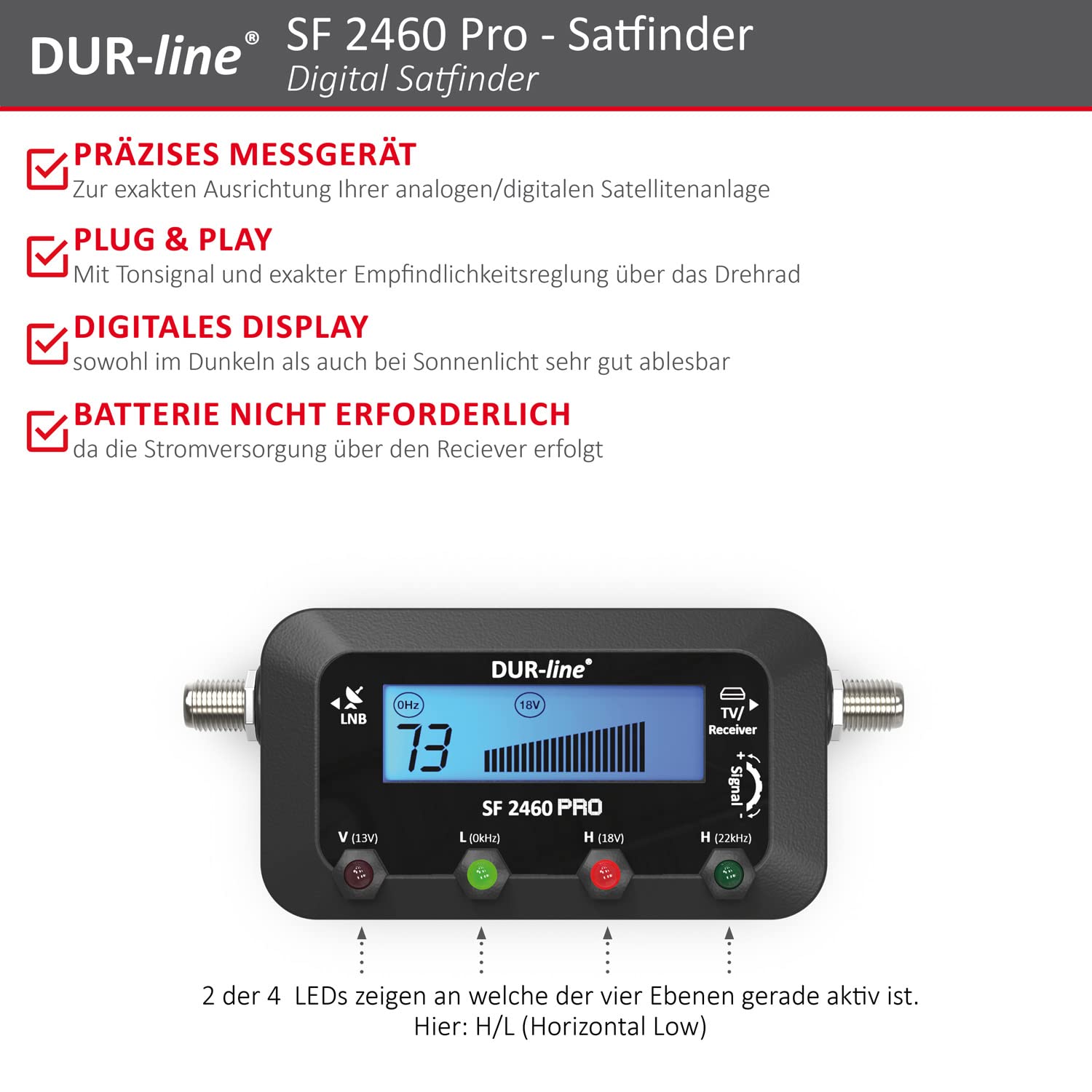 dur-line-sf-2460-pro-digital-satfinder-mit-lcd-tonsignal-und-f-kabel image 2