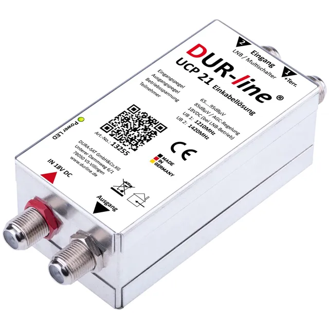 dur-line-ucp-21-sat-scr-unicable-multischalter-f-r-2-receiver-ber-1-kabel image 1