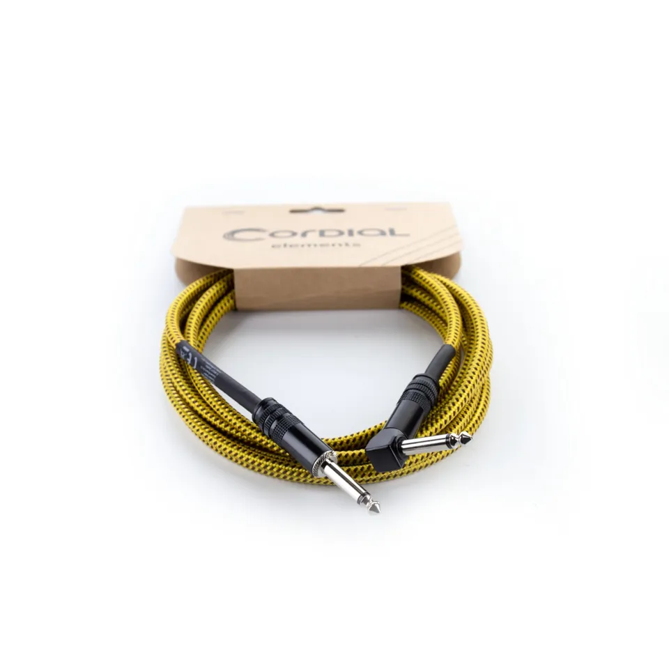 cordial-ecl-ei75pr-tweed-ye-instrumentenkabel-7-5-m-gelbes-tweed-gerade-gewinkel image 1