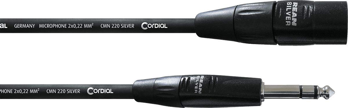 cordial-cim-0-6-mv-essentials-audiokabel-xlr-male-auf-klinke-6-3-mm-stereo-0-6-m image 1