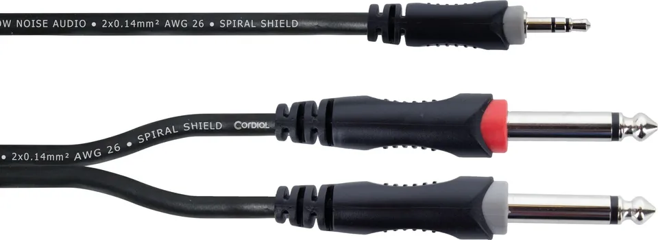 cordial-ecl-ey3wpp-elements-y-kabel-3-m-stereo-miniklinke-auf-2x-monoklinke image 1