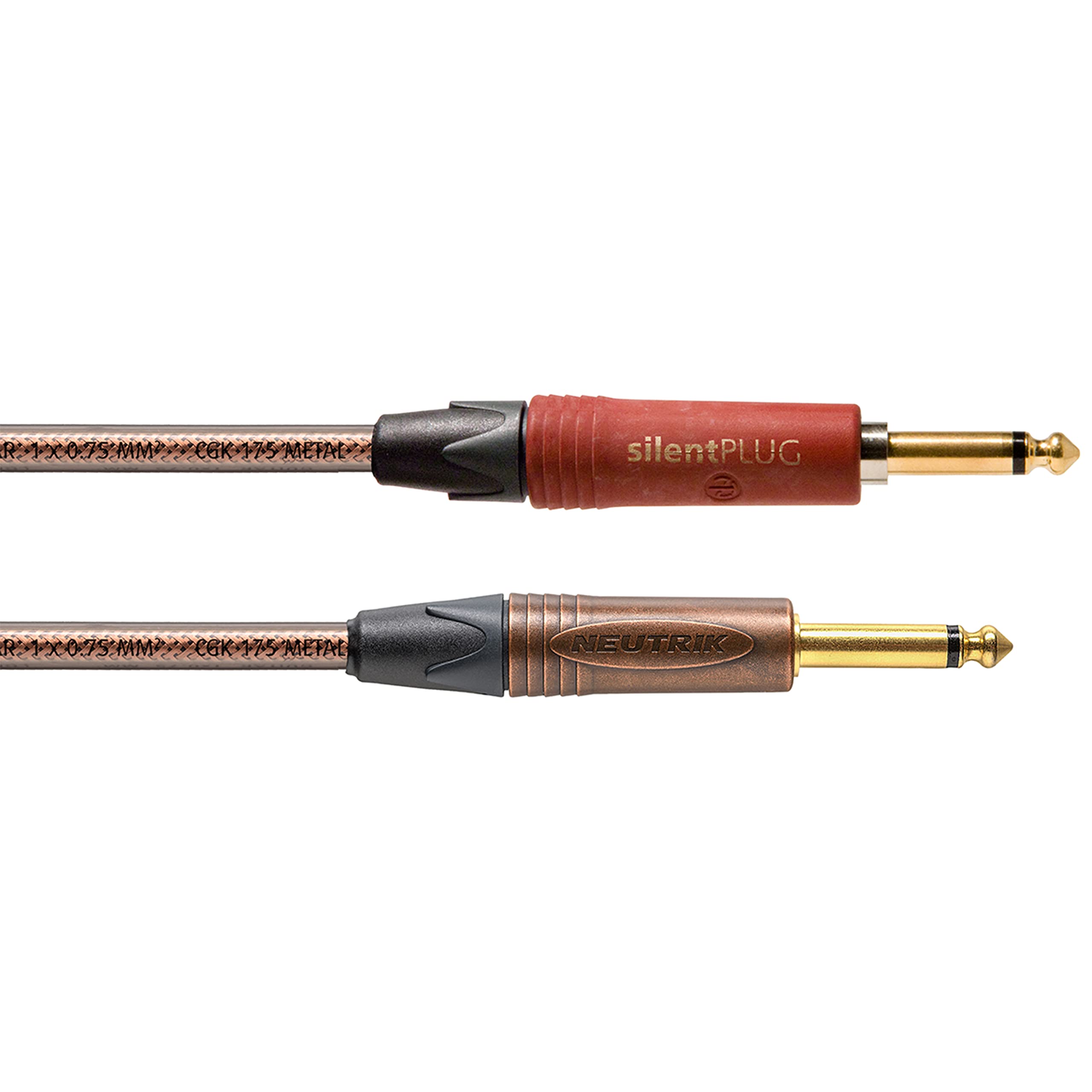 cordial-peak-instrumentenkabel-silent-6-3-mm-klinke-metallstecker image 1