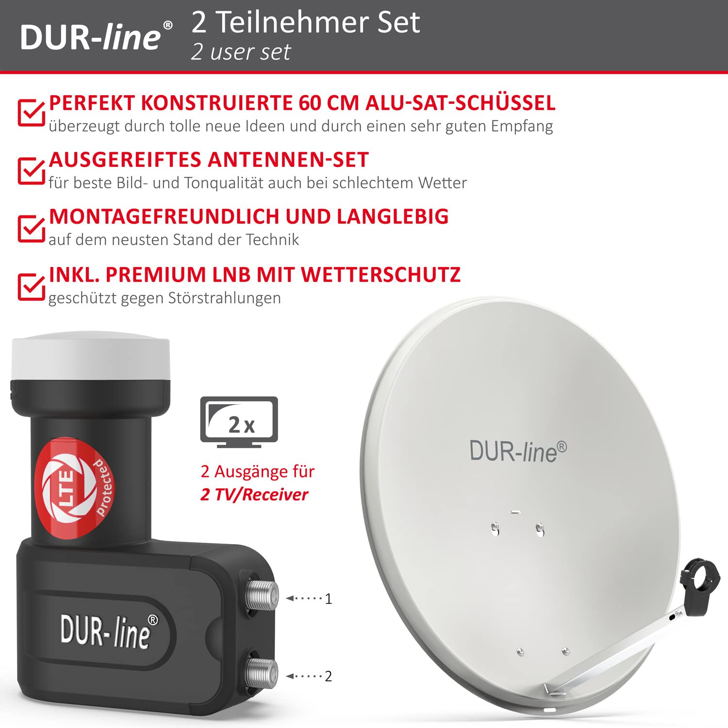 dur-line-mda-60-hellgrau-sat-anlage-60-cm-mit-ultra-twin-lnb-f-r-2-teilnehmer image 2