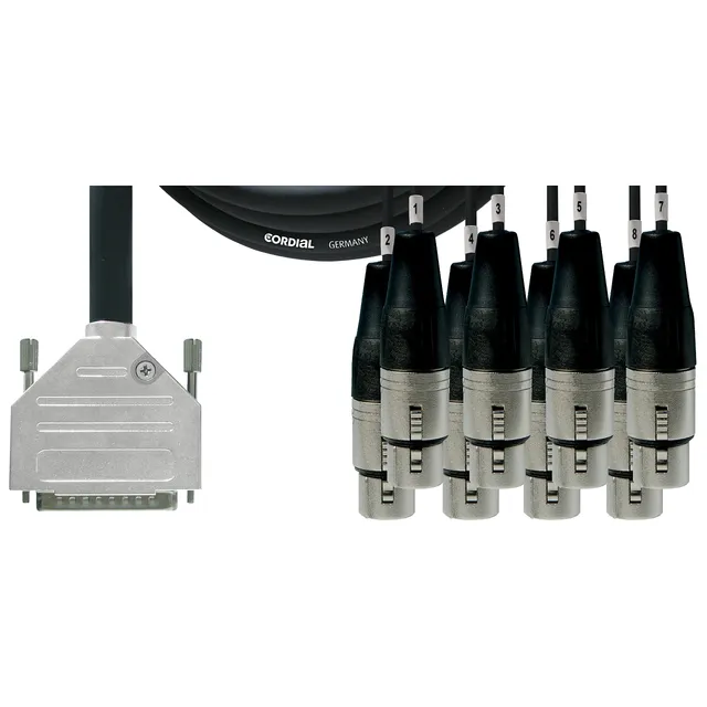 cordial-economy-multicore-kabel-d-sub-auf-8x-xlrf-1-5m-mit-rean-steckern image 1