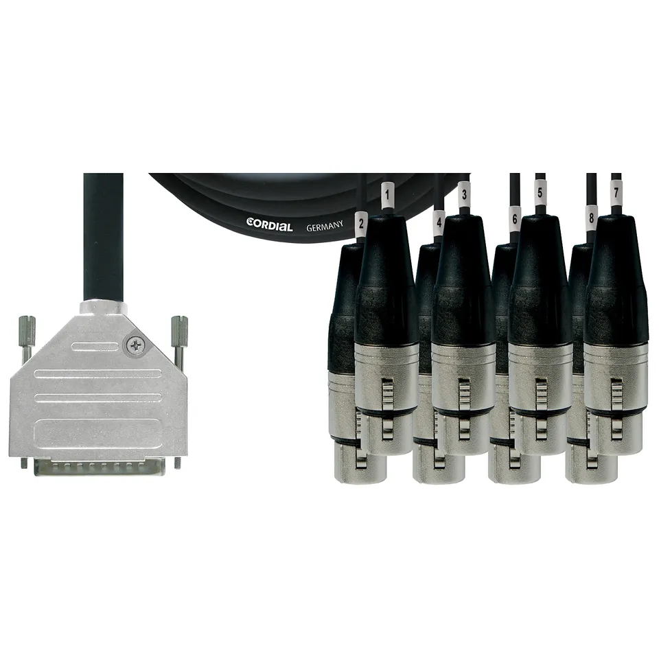 cordial-economy-multicore-kabel-d-sub-auf-8x-xlrf-1-5m-mit-rean-steckern image 1