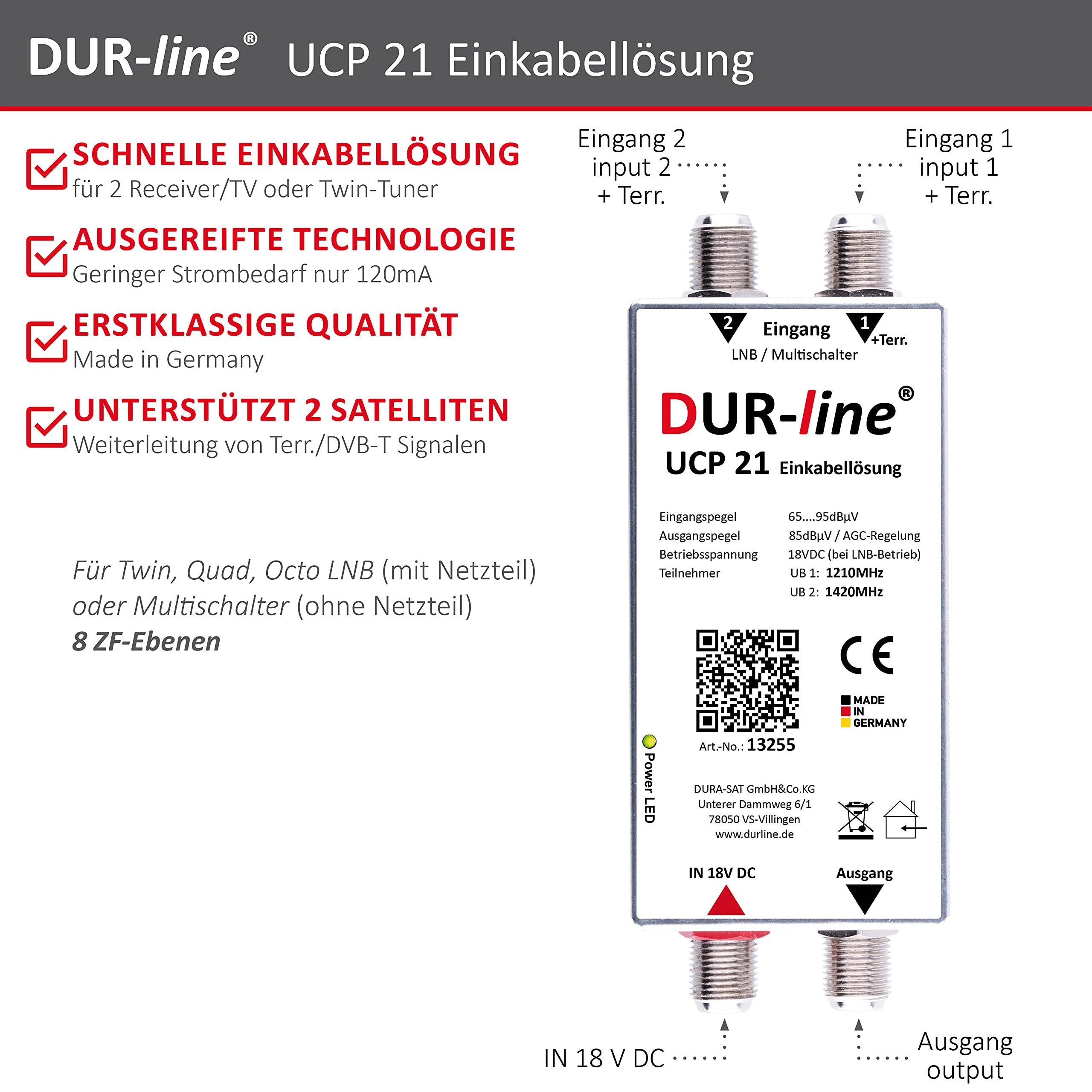 dur-line-ucp-21-sat-scr-unicable-multischalter-f-r-2-receiver-ber-1-kabel image 2