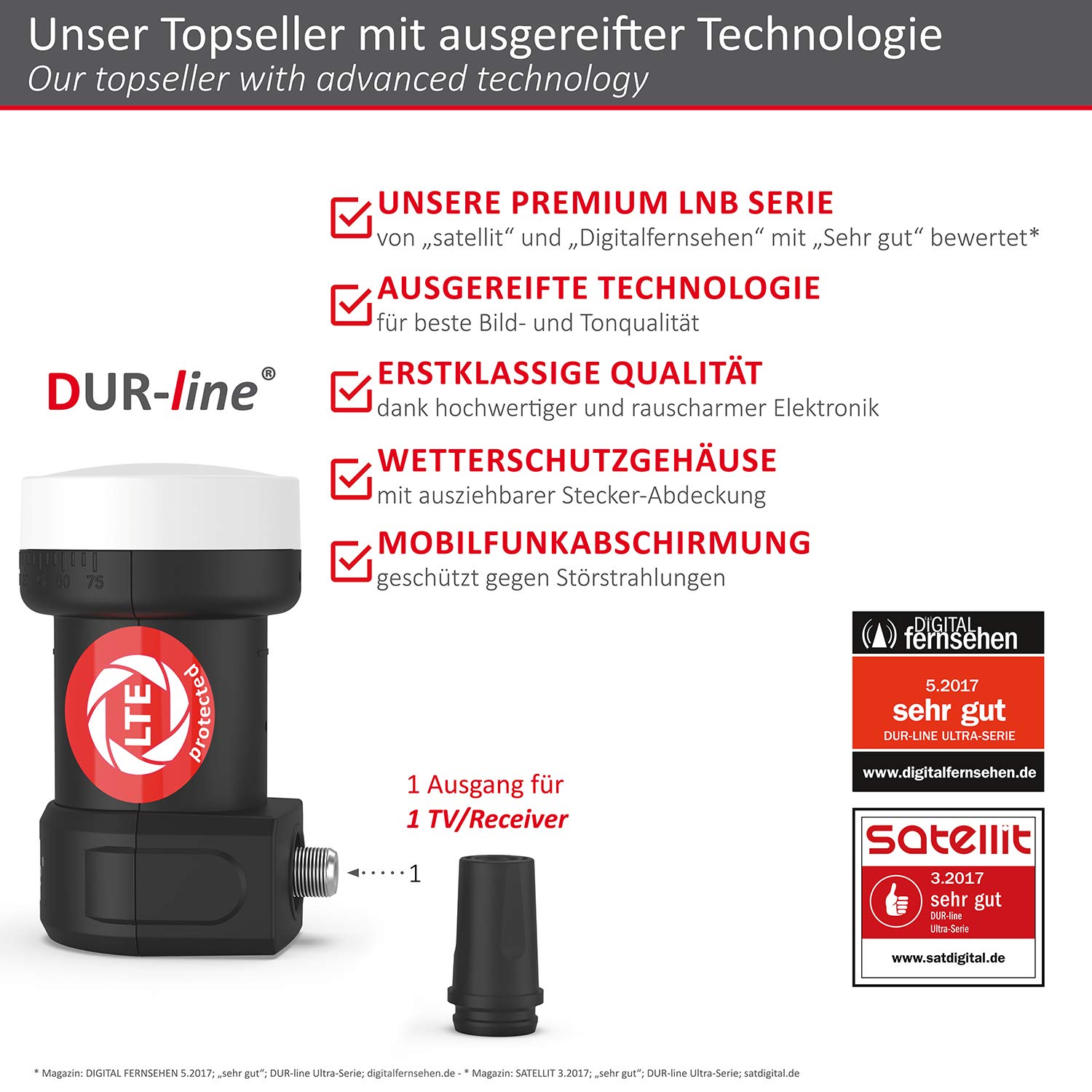 dur-line-ultra-single-lnb-f-r-1-teilnehmer-schwarz-mit-lte-filter-0-1db image 2
