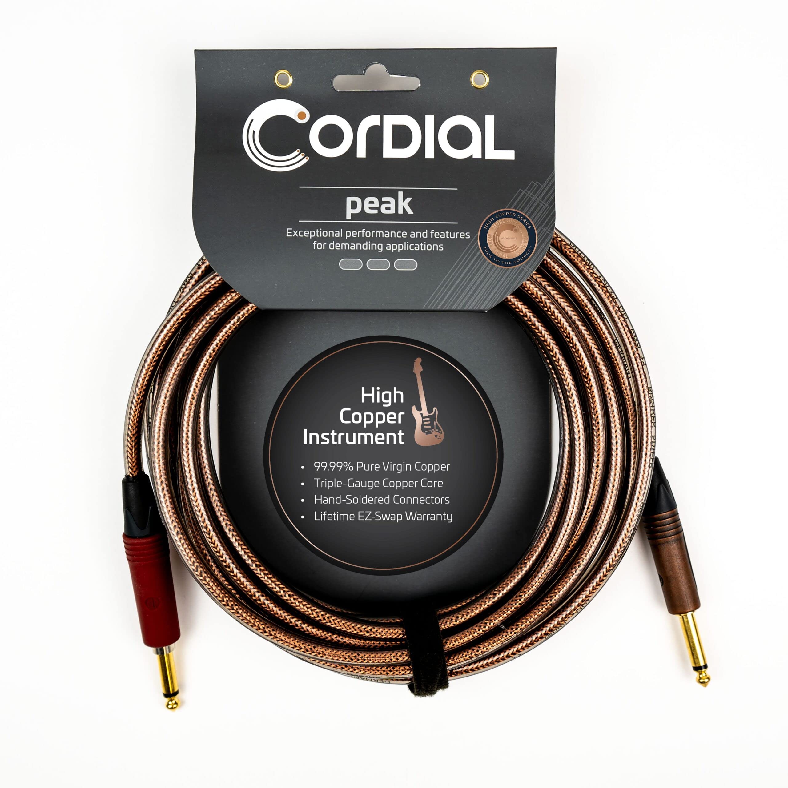 cordial-peak-instrumentenkabel-silent-6-3-mm-klinke-metallstecker image 2