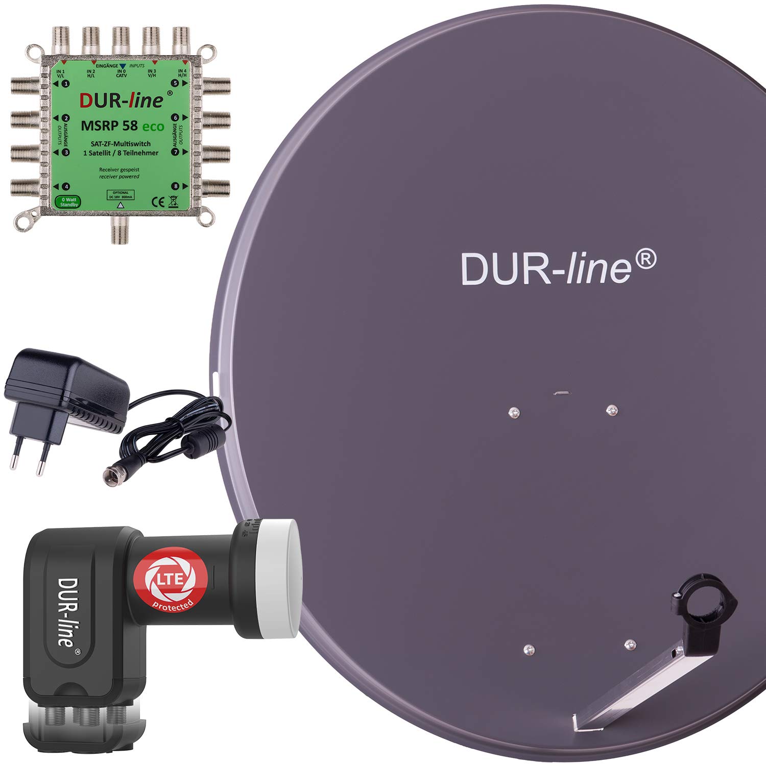 dur-line-mda-90-anthrazit-satelliten-komplettanlage-f-r-8-teilnehmer-mit-multisc image 1