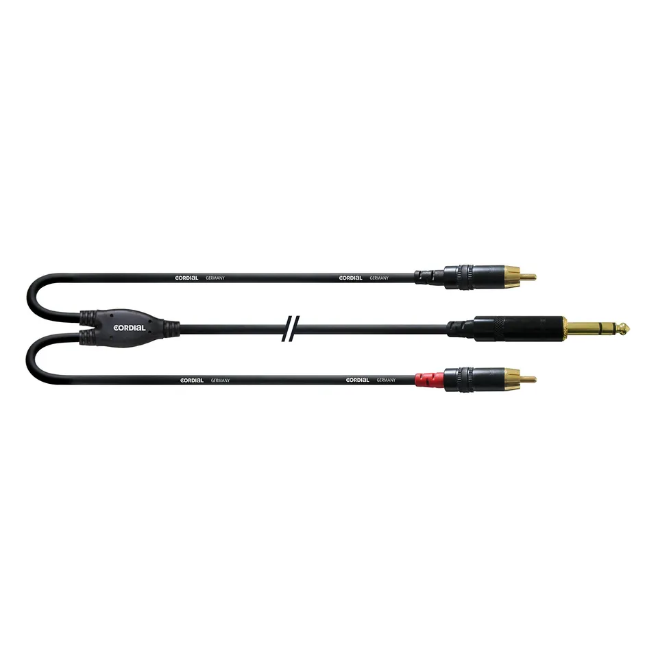 cordial-essentials-y-kabel-0-9-m-klinke-stereo-auf-2x-cinch image 1
