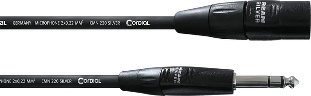 cordial-cim-0-6-mv-essentials-audiokabel-xlr-male-auf-klinke-6-3-mm-stereo-0-6-m image 1