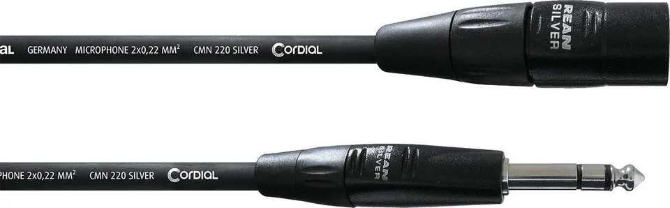 cordial-cim-0-6-mv-essentials-audiokabel-xlr-male-auf-klinke-6-3-mm-stereo-0-6-m image 1