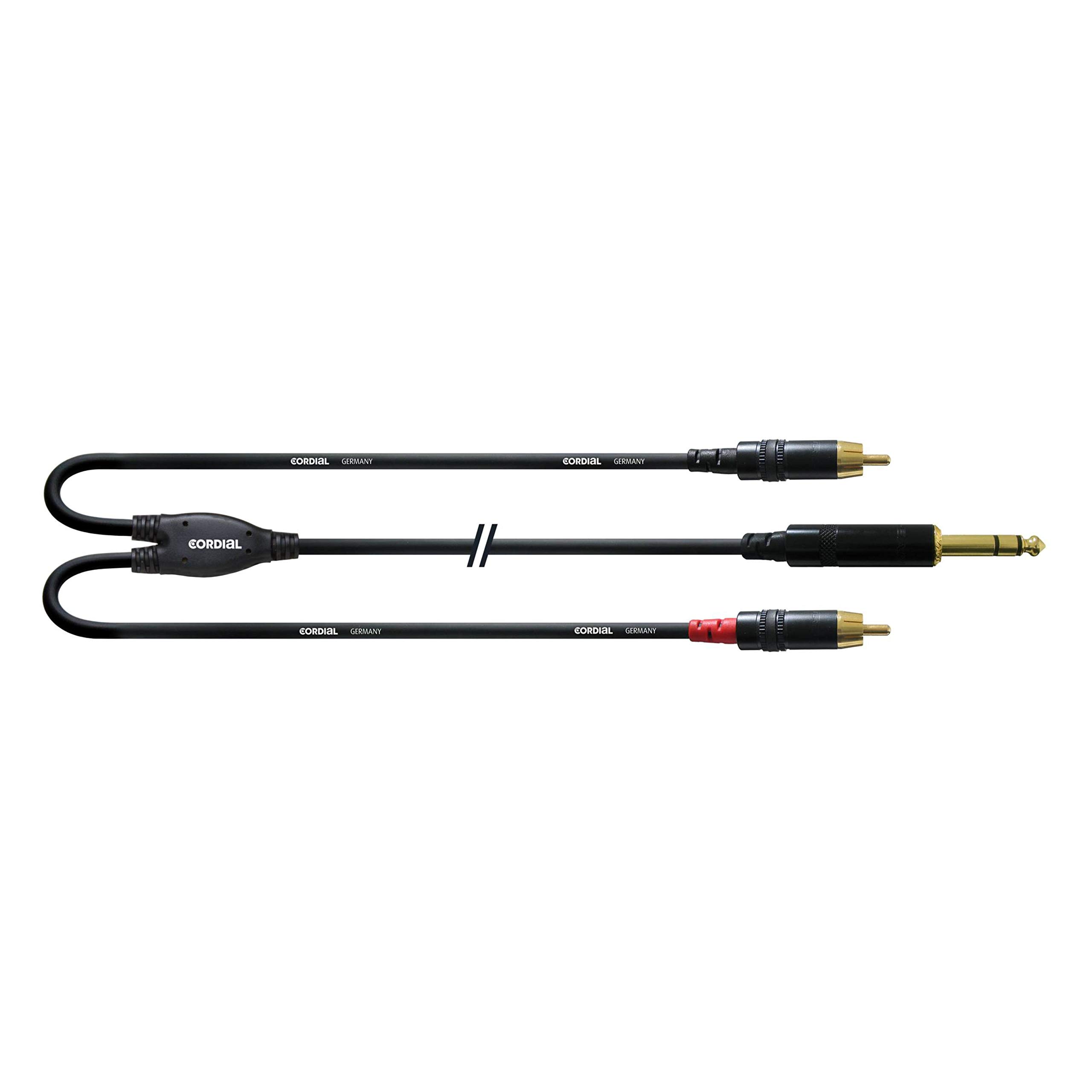 cordial-essentials-y-kabel-0-9-m-klinke-stereo-auf-2x-cinch image 1