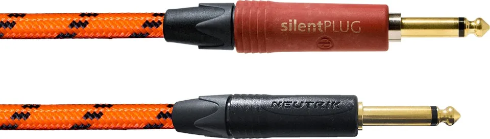 cordial-peak-gitarrenkabel-6-m-orange-silent-uv-reaktiv image 1