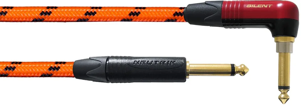 cordial-gitarrenkabel-6-m-orange-silent-abgewinkelt-uv-reaktiv image 1