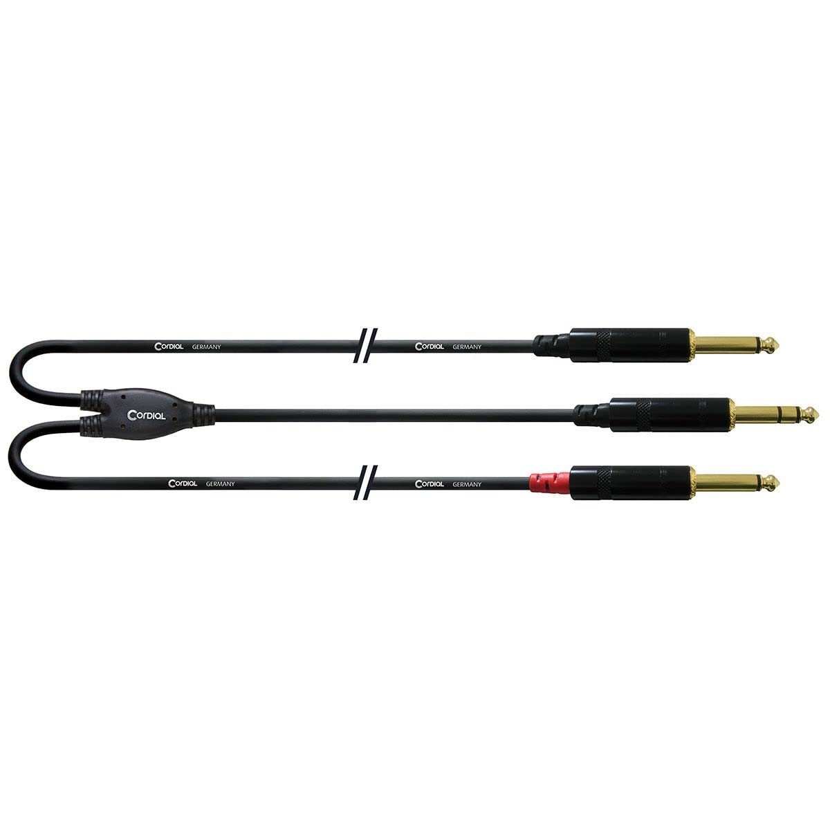 cordial-essentials-stereo-klinke-y-adapterkabel-3-m-1x-6-3-mm-stereo-auf-2x-6-3- image 1