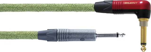 cordial-ecocord-gitarrenkabel-3-m-abgewinkelt-silent-hanffasern image 1