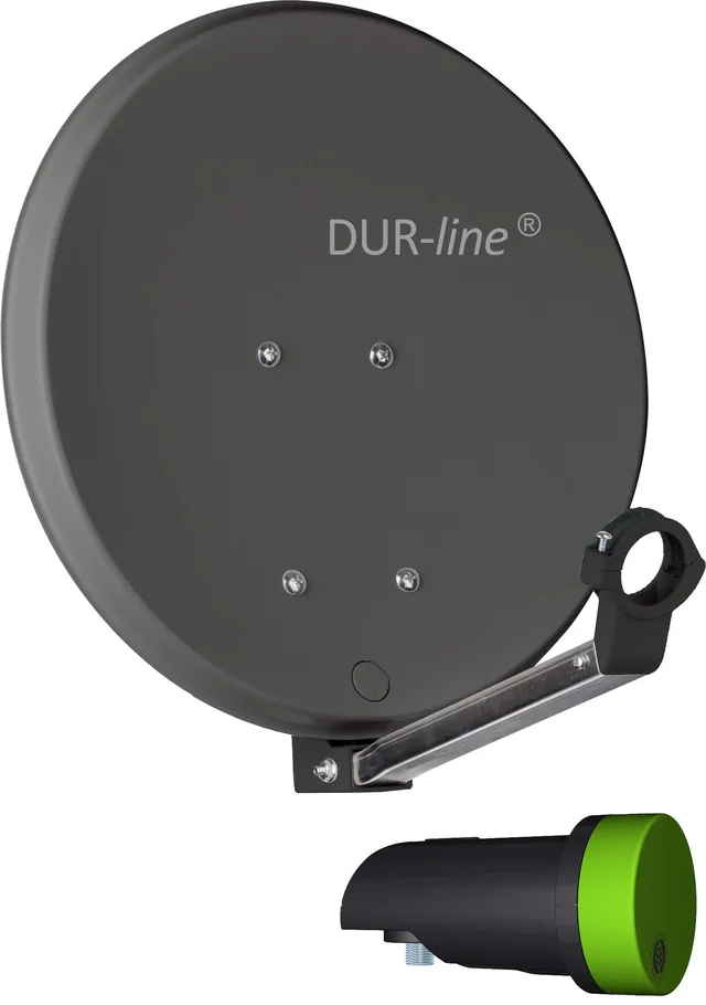 dur-line-dsa-40-anthrazit-mini-sat-antenne-single-lnb-set image 1