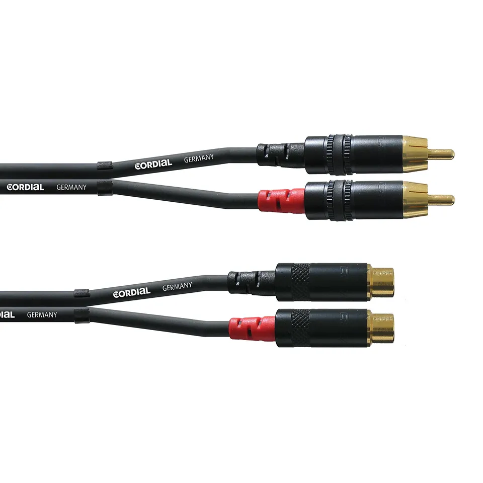 cordial-cfu-3-ce-cinch-audiokabel-3-m-cinch-male-auf-2x-cinch-female-unsymmetris image 1