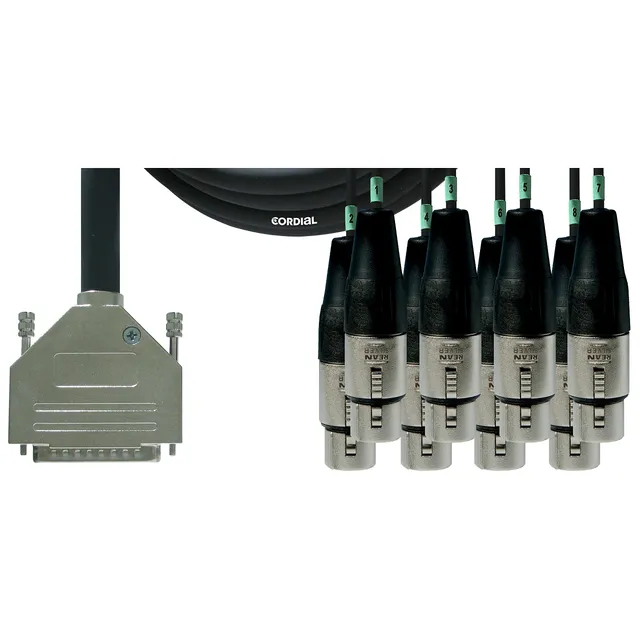 cordial-select-multicore-sub-d-8x-xlr-female-3-m-tascam image 1