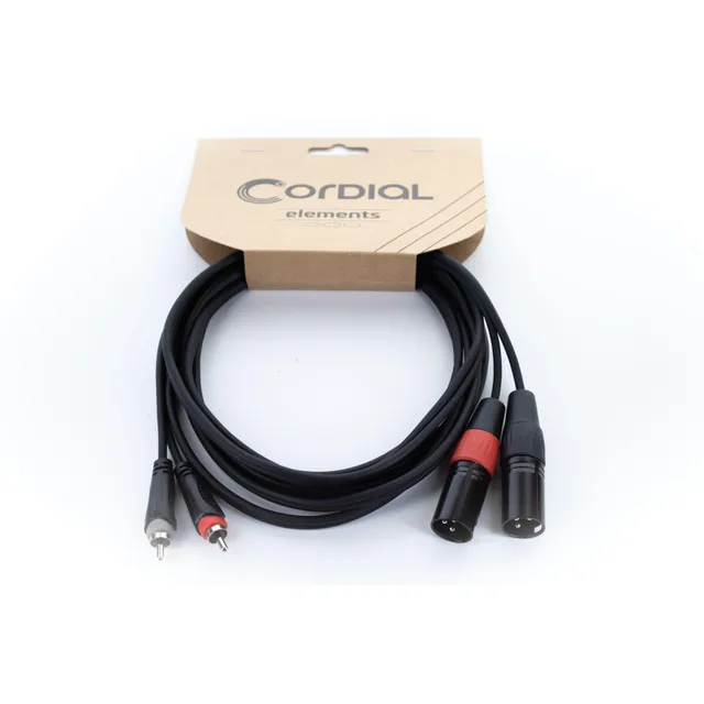 cordial-ecl-eu1mc-audio-kabel-elements-dual-xlr-male-rca-1-m image 1