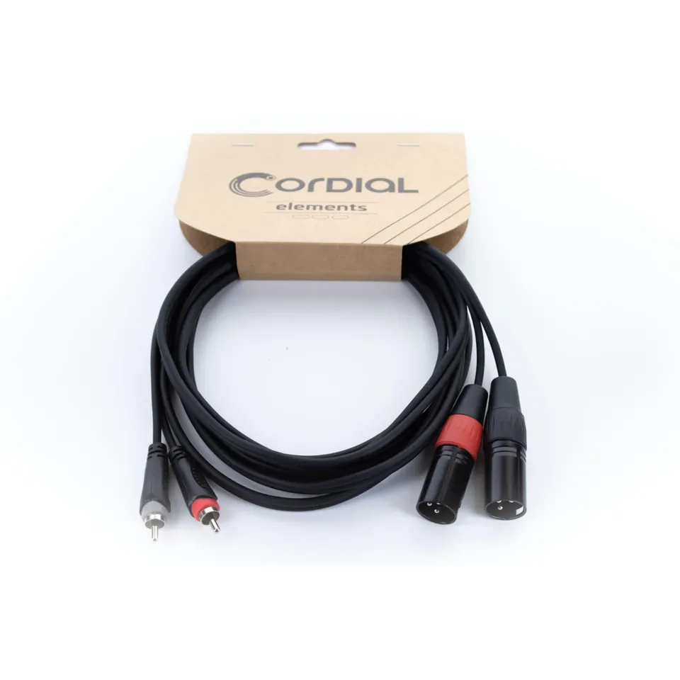 cordial-ecl-eu1mc-audio-kabel-elements-dual-xlr-male-rca-1-m image 1