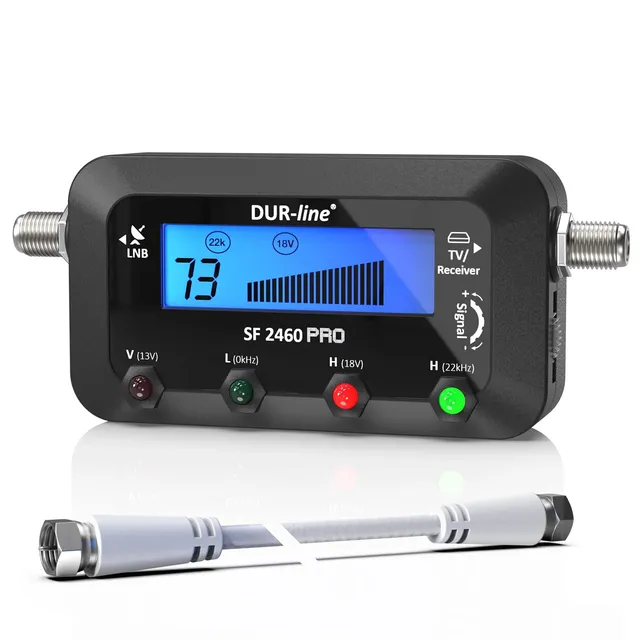 dur-line-sf-2460-pro-digital-satfinder-mit-lcd-tonsignal-und-f-kabel image 1