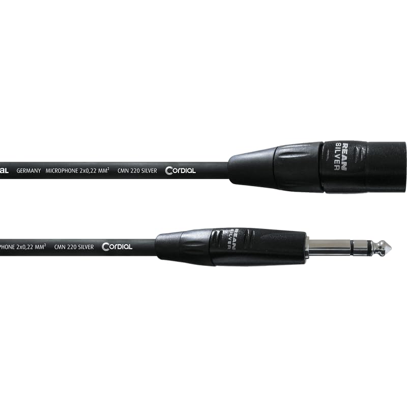 cordial-essentials-mikrofonkabel-xlr-male-klinke-6-3-mm-stereo-0-3-m image 1
