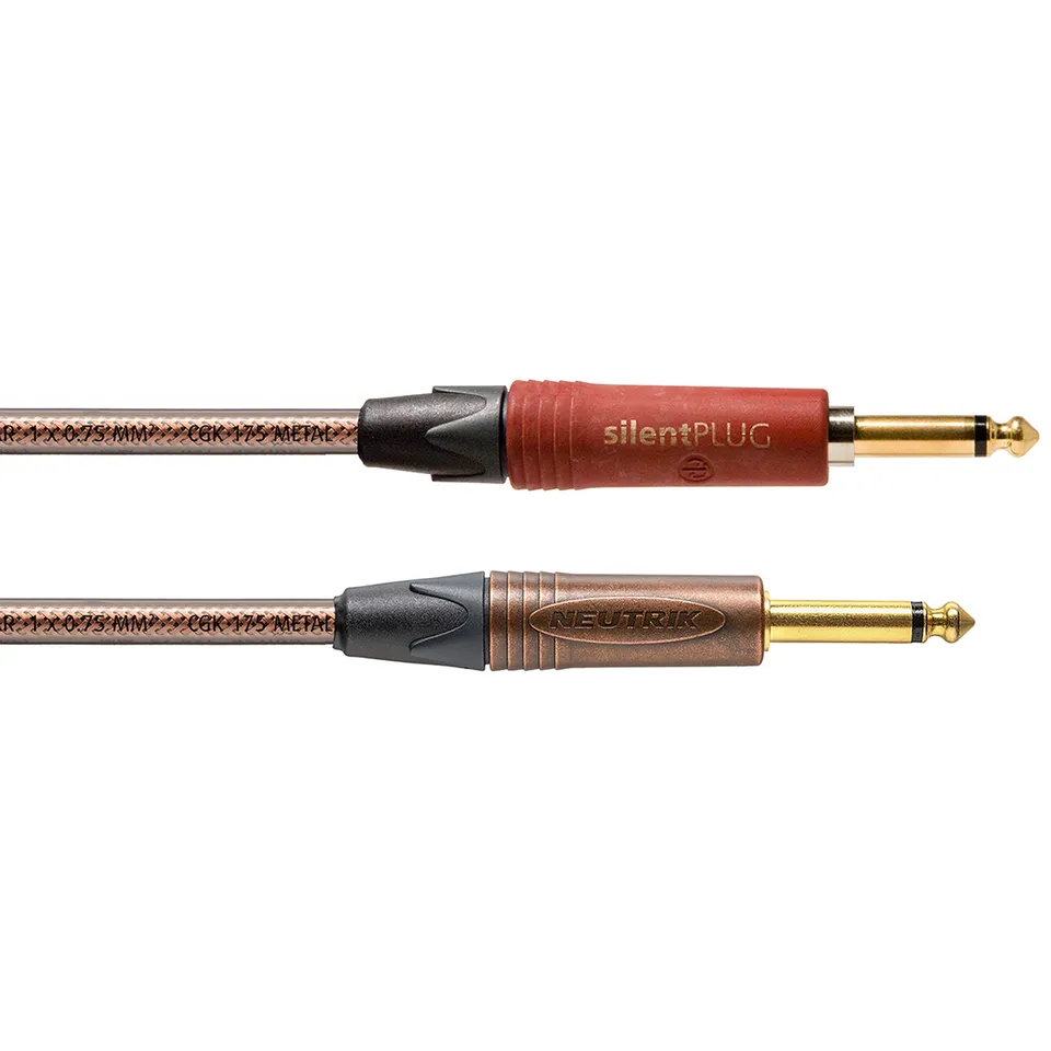 cordial-peak-instrumentenkabel-silent-6-3-mm-klinke-metallstecker image 1