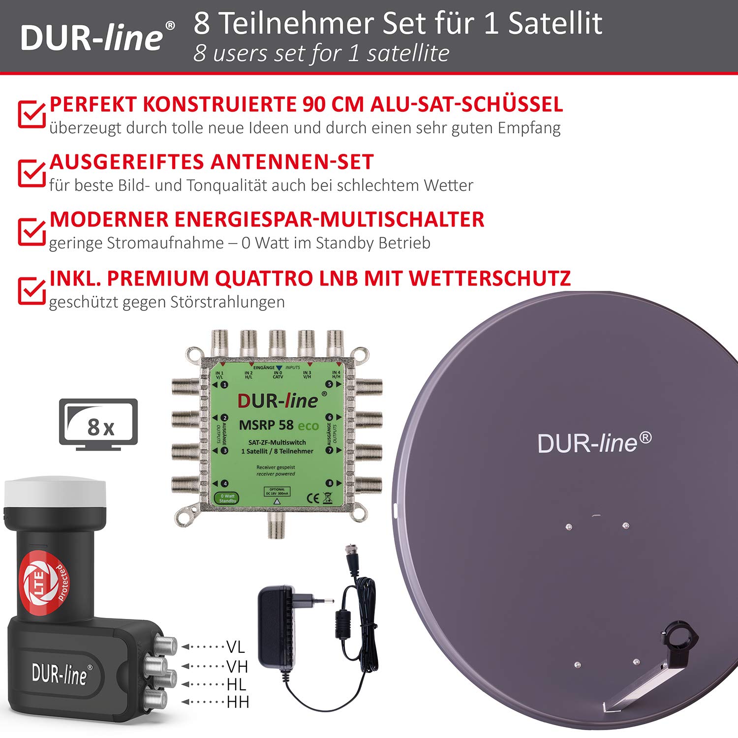 dur-line-mda-90-anthrazit-satelliten-komplettanlage-f-r-8-teilnehmer-mit-multisc image 2